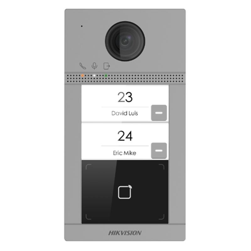 Plaque de rue 2 boutons Hikvision DS-KV8213-WME1(B)