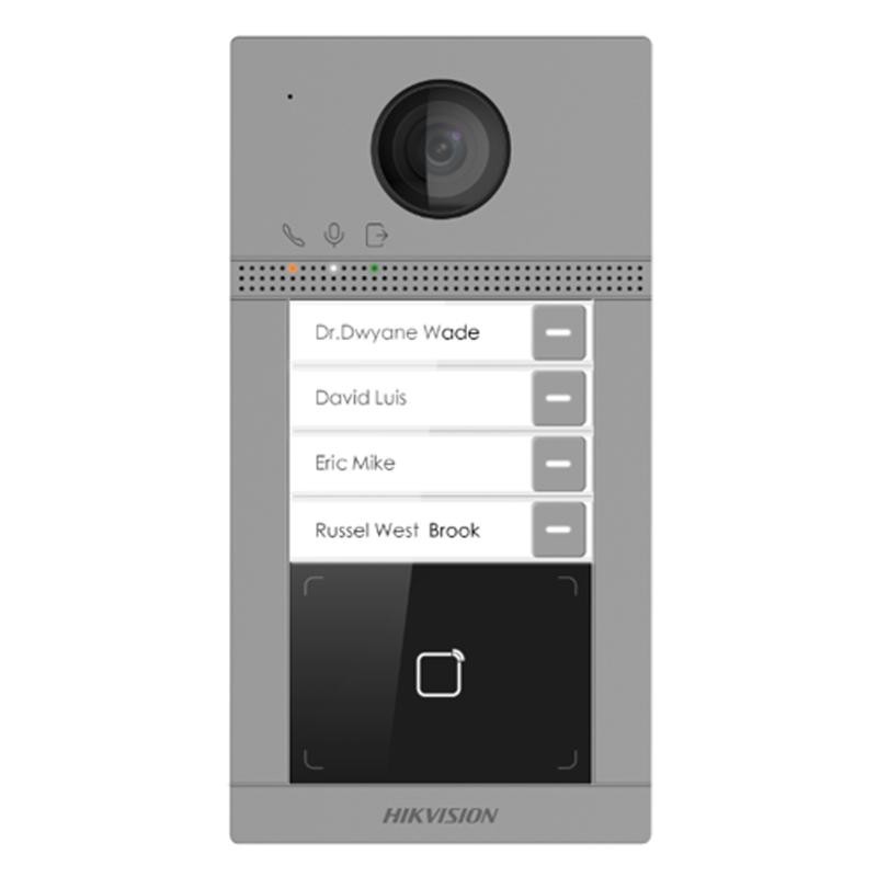 Plaque de rue 4 boutons Hikvision DS-KV8413-WME1(B)