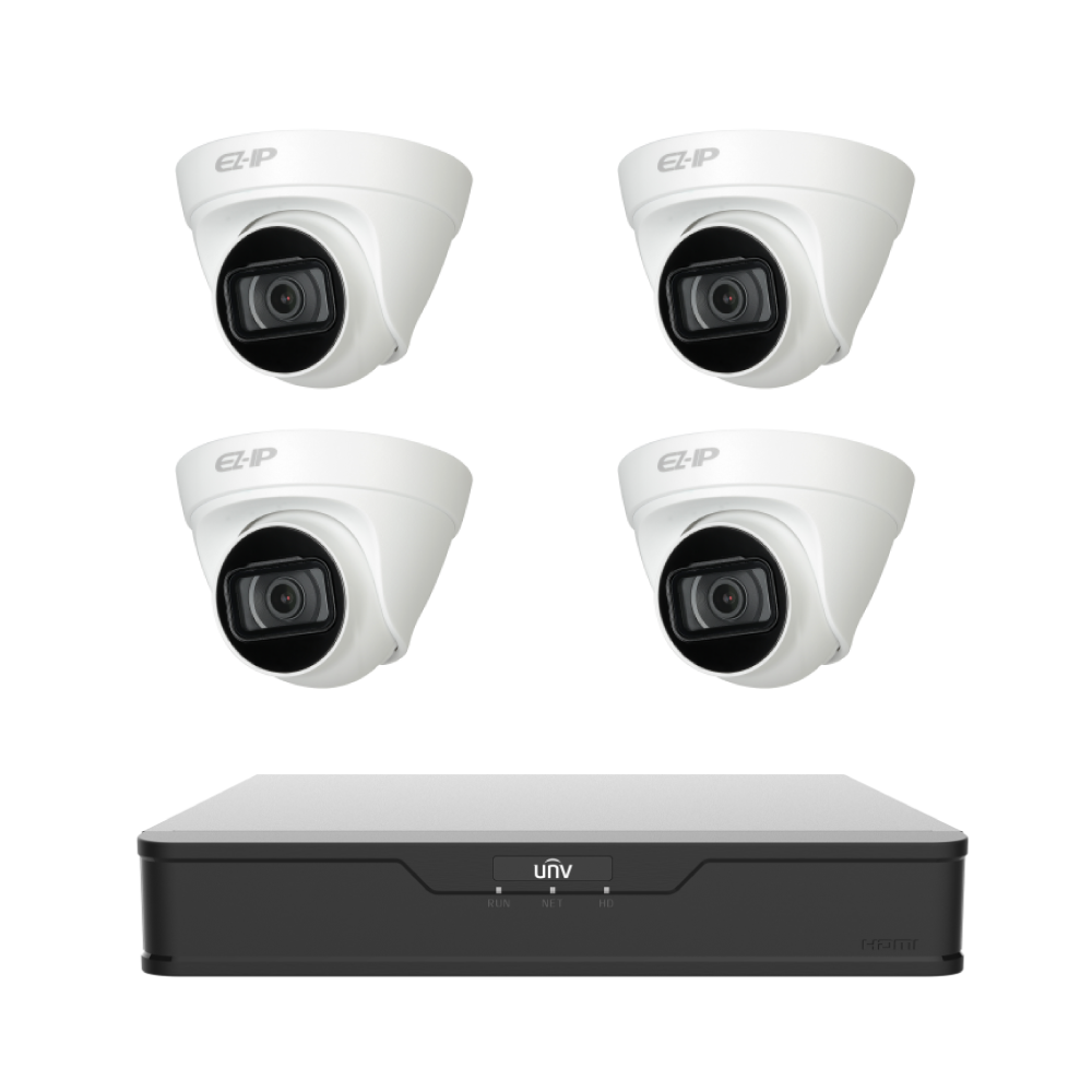 KIT DE 4 CAMERAS IP DAHUA 2MP