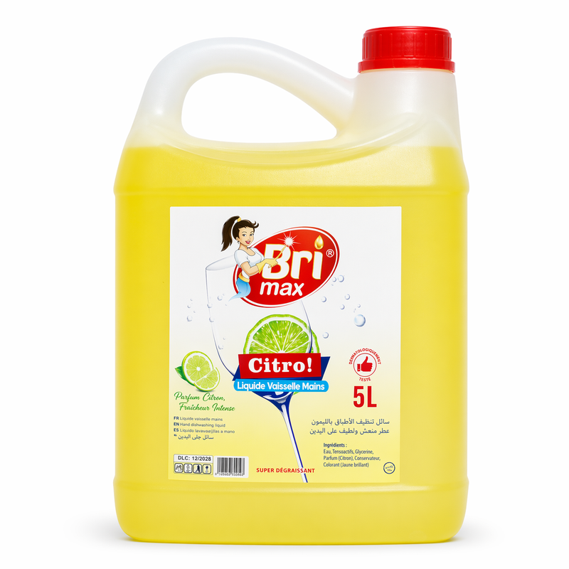 Liquide Vaisselle BRIMAX 5 Litres Citron